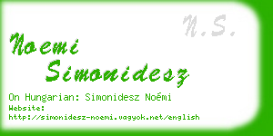 noemi simonidesz business card